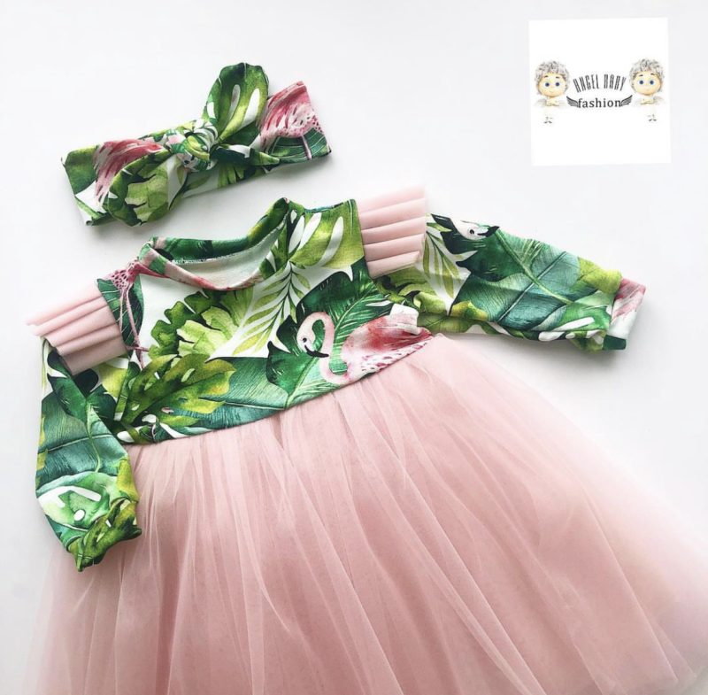 Vestidos para niña con estampado de flamencos - Imagen 2