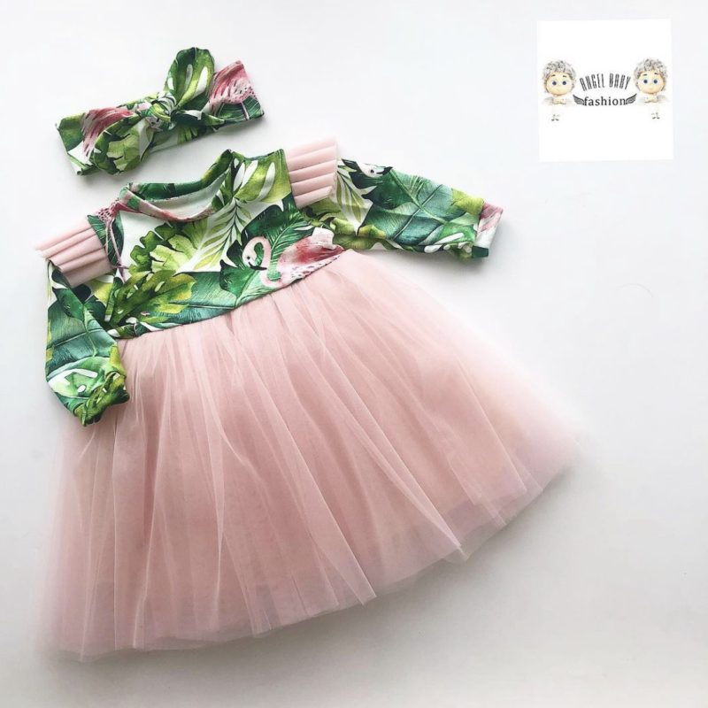 Vestidos para niña con estampado de flamencos - Imagen 3